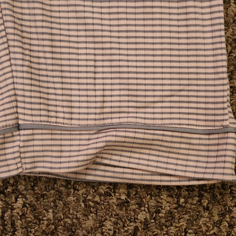 Tahari Pink and Gray Striped Lounge Pants Size M